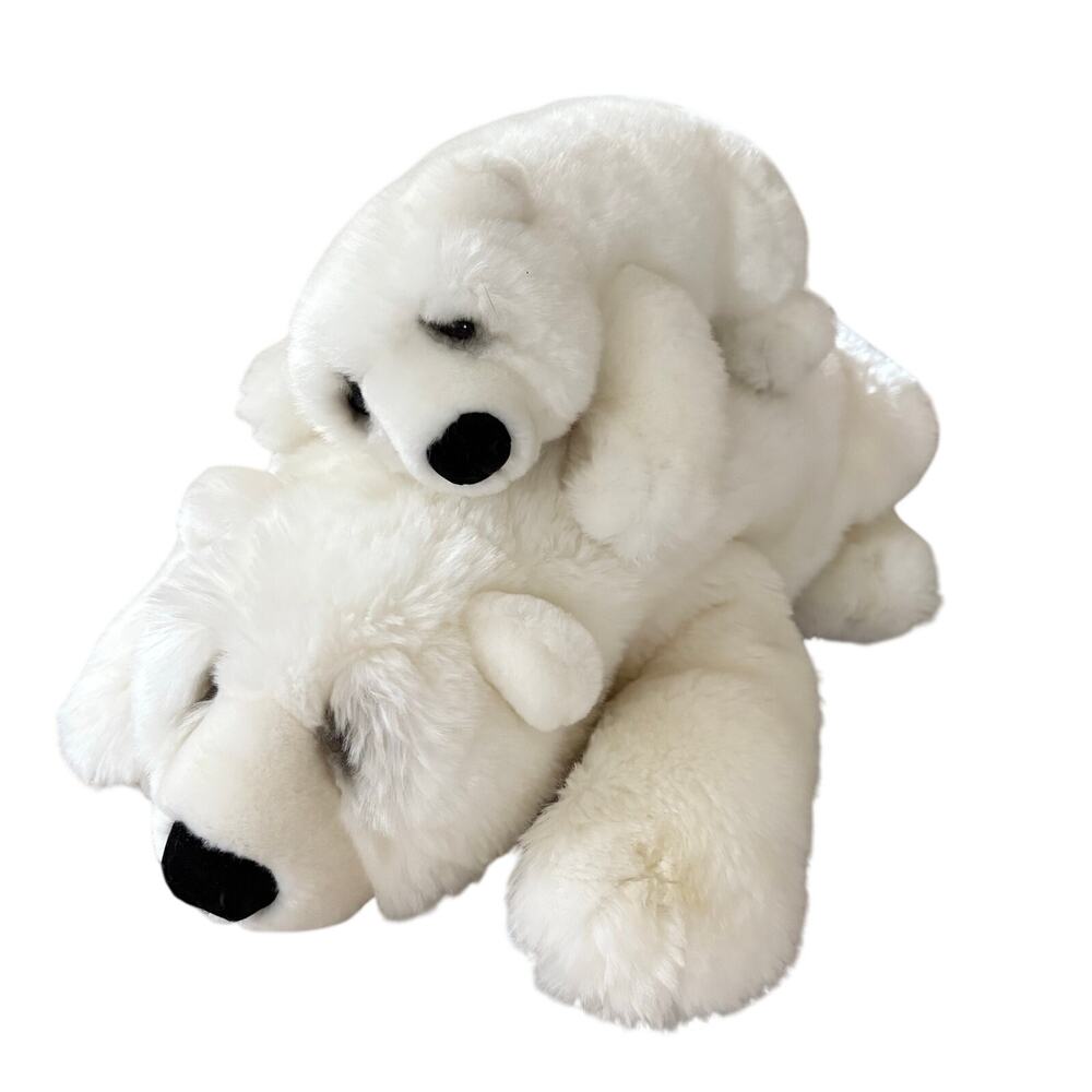 Vintage Lou Rankin Friends Polar Bear Plush Lot Fairbanks & Fairbanks Jr. Dakin